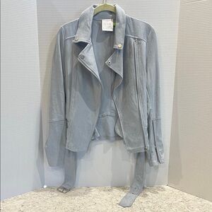 Lysse Light Blue Leather Jacket